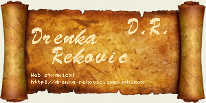 Drenka Reković vizit kartica